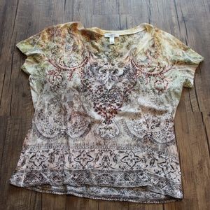 Dress Barn V-Neck Top XL